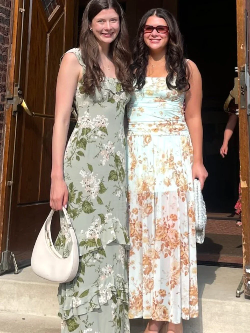 ABERCROMBIE & FITCH | Turquoise Floral Bra-Free Sheer Flowy Maxi Dress | Medium